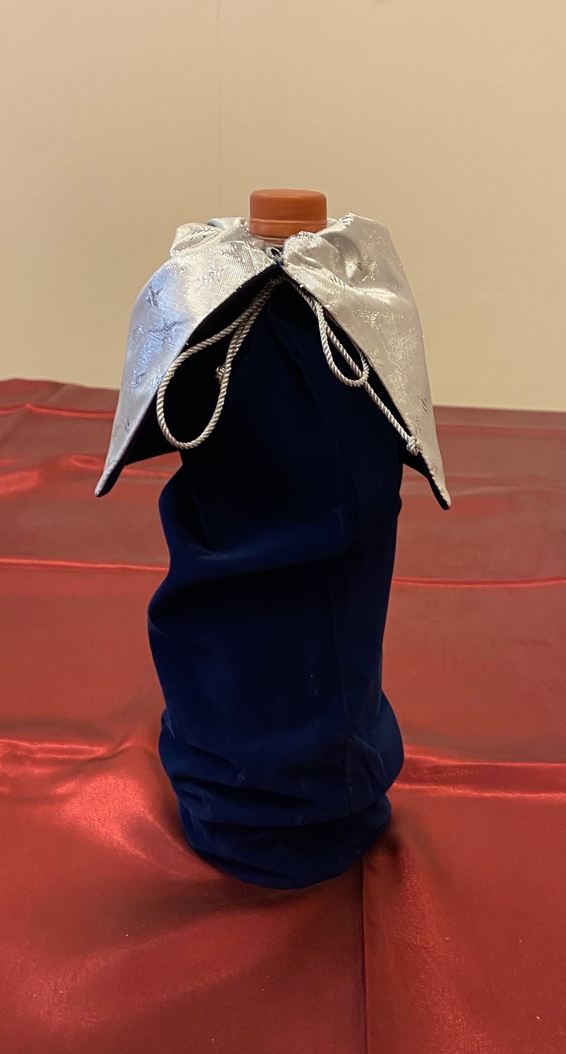 Navy & Silver Bottle Bag